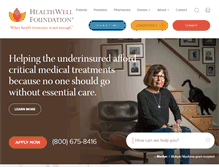 Tablet Screenshot of healthwellfoundation.org